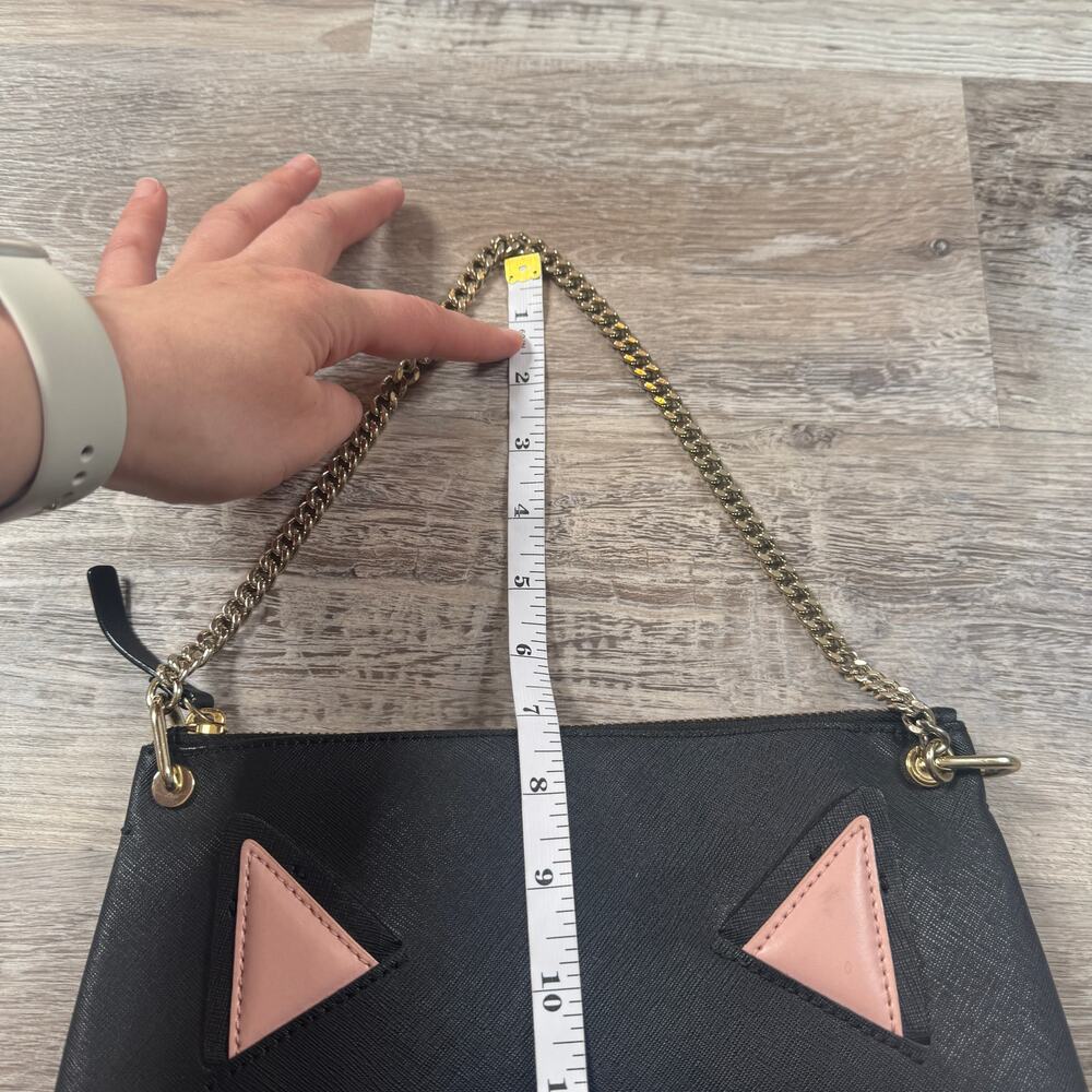Kate Spade Cat Face Black Crossbody Chain Bag Coquette Y2K - Picture 10 of 10